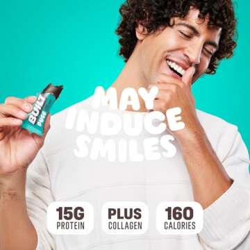 BUILT Puff Protein Bars, Cookie Dough Chunk Puff, High Protein Bars, 15g High Protein Snacks, On-The-Go Bars, only 160 Calories, 8g Sugar, Collagen, Not Gluten Free, 12 Count