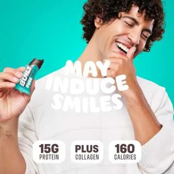 BUILT Puff Protein Bars, Cookie Dough Chunk Puff, High Protein Bars, 15g High Protein Snacks, On-The-Go Bars, only 160 Calories, 8g Sugar, Collagen, Not Gluten Free, 12 Count