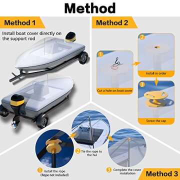 SINOBELL Boat Cover Support Pole System-Height Adjustable Aluminum Telescoping Pole