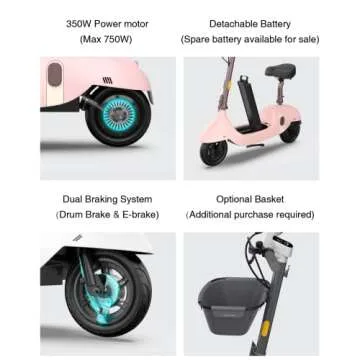OKAI EA10 Electric Scooter - Retro Style & 25 Miles Range