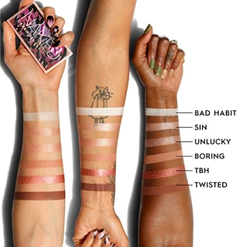 Urban Decay Naked Sin Mini, Soft Pink Neutral Eyeshadow Palette, Matte, Metallic, Shimmer & Glitter Finish, 6 Blush-toned Nude Eye Shadows, Travel Friendly Size, Vegan, Cruelty-free