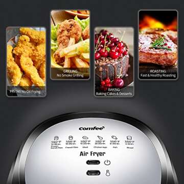 COMFEE' MF-TN2501 MFTN-2501B Air Fryer, 2.6Qt, 02.BLACK
