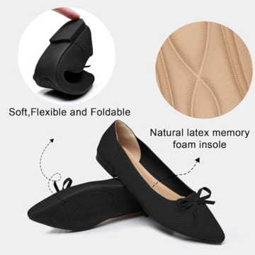 Stylish Comfortable Women's Bow Knit Flats for Any Occasion