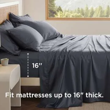 Bedsure King Size Cotton Sheets - 300 Thread Count Comfort