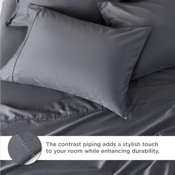 Bedsure King Size Cotton Sheets - 300 Thread Count Comfort