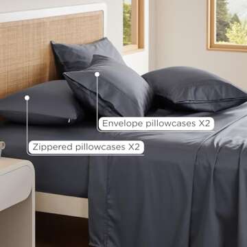 Bedsure King Size Cotton Sheets - 300 Thread Count Comfort