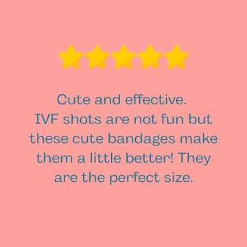 TTC Bandages from MyVitro | Rainbow + Pineapple IVF Bandages | Great IVF Gift | Round Adhesive Bandages Perfect for IVF Shots | 40 Count