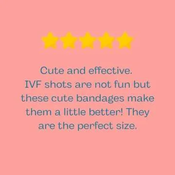 TTC Bandages from MyVitro | Rainbow + Pineapple IVF Bandages | Great IVF Gift | Round Adhesive Bandages Perfect for IVF Shots | 40 Count