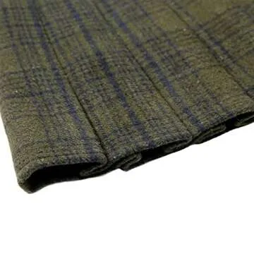 Hoerev Women Girls Versatile Plaid Pleated Skirt with Shorts for Cold Weather Green, US: 4