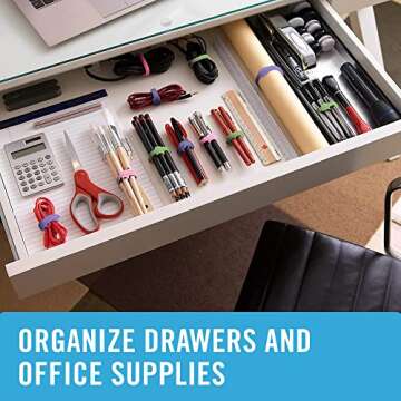 VELCRO Pastel Heavy Duty Cable Ties - 60 Pack