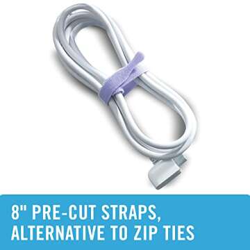 VELCRO Pastel Heavy Duty Cable Ties - 60 Pack