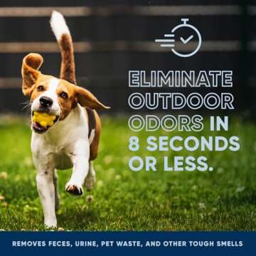 Eco Strong Outdoor Odor Eliminator | Outside Dog Urine Enzyme Cleaner – Powerful Pet, Cat, Animal Scent Deodorizer | Professional Strength for Yard, Turf, Kennels, Patios, Decks (Gallon with Sprayer)
