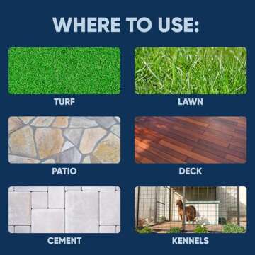 Eco Strong Outdoor Odor Eliminator | Outside Dog Urine Enzyme Cleaner – Powerful Pet, Cat, Animal Scent Deodorizer | Professional Strength for Yard, Turf, Kennels, Patios, Decks (Gallon with Sprayer)