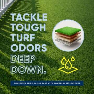 Eco Strong Outdoor Odor Eliminator | Outside Dog Urine Enzyme Cleaner – Powerful Pet, Cat, Animal Scent Deodorizer | Professional Strength for Yard, Turf, Kennels, Patios, Decks (Gallon with Sprayer)