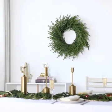 24 Inch Norfolk Pine Wreath for Holiday Decor