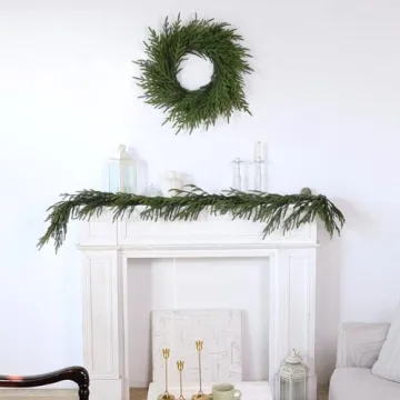 24 Inch Norfolk Pine Wreath for Holiday Decor