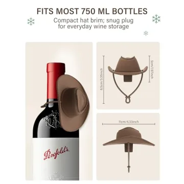 Funny Cowboy Hat Wine Stopper Gift for Wine Lovers