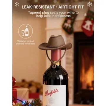 Funny Cowboy Hat Wine Stopper Gift for Wine Lovers