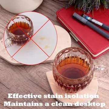 Natural Travertine Marble Coasters Set Elegant Durable Home Decor