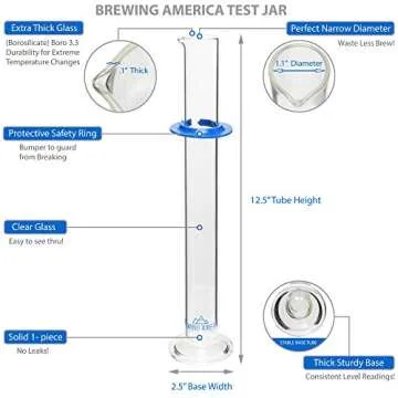 Hydrometer Alcohol Meter Kit for Distilled Spirits Testing