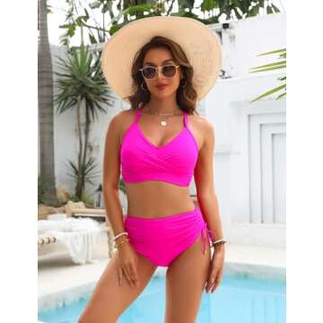 Blooming Jelly Women’s High Waisted Bikini Sets Tummy Control