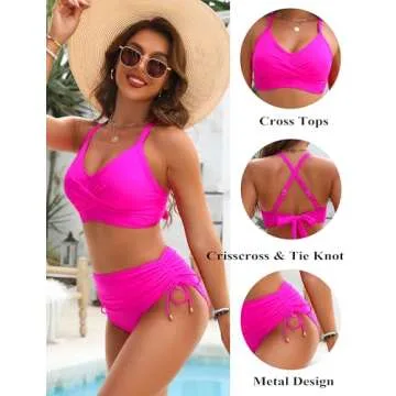 Blooming Jelly Women’s High Waisted Bikini Set for Comfort