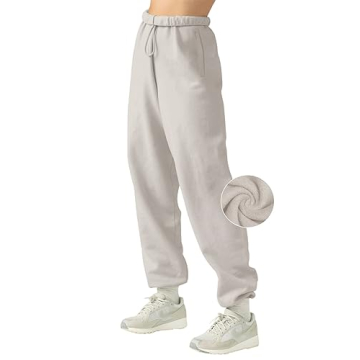 LASLULU Women's High Waisted Fleece Joggers with Pockets