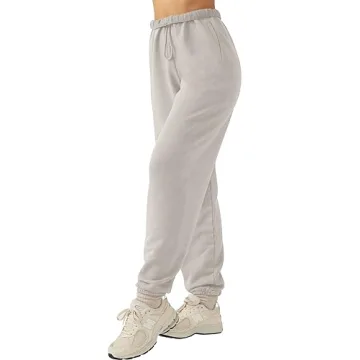 LASLULU Women's High Waisted Fleece Joggers with Pockets