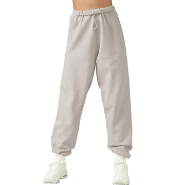 LASLULU Women's High Waisted Fleece Joggers with Pockets