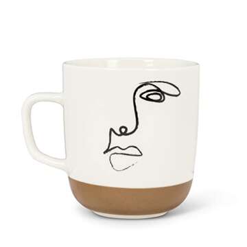 Abbott Collection 27-SPY Line Drawing Face Mug - Unique Design for Coffee Lovers