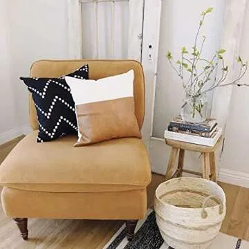 Boho Pillow Covers Set – Cotton and Faux Leather