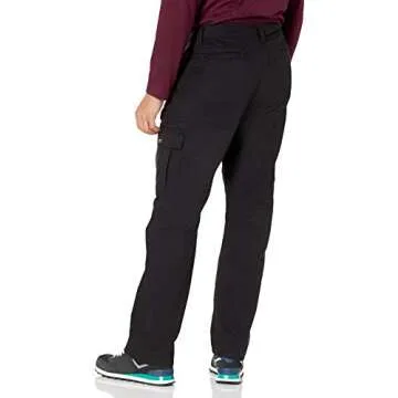 Wrangler Authentics mens Relaxed Fit Stretch Cargo Casual Pants, Black, 34W x 32L US