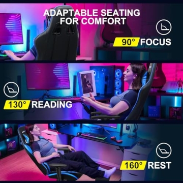 GTRACING Gaming Chair with Footrest for Ultimate Comfort
