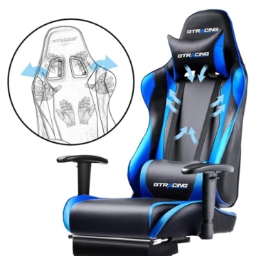 GTRACING Gaming Chair with Footrest for Ultimate Comfort