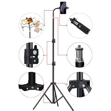 Pixel 80 Inch Tripod Stand for iPhone and Phones