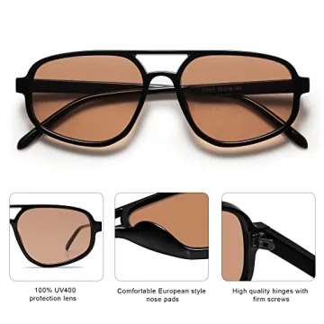 SOJOS Aviator Sunglasses UV400 Protection Retro Style