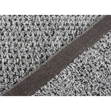 Elegant Grey Diamond Jacquard Bath Towel Set