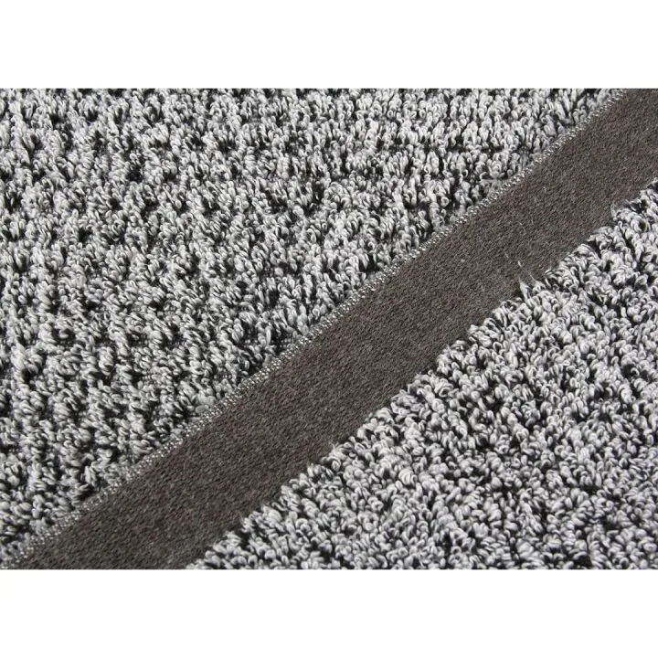 Elegant Grey Diamond Jacquard Bath Towel Set