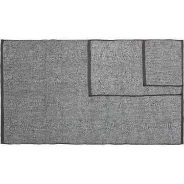 Elegant Grey Diamond Jacquard Bath Towel Set