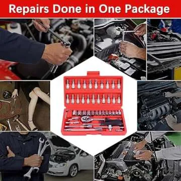 ZRW 46-Piece Ratchet Set for Home and Auto Repairs