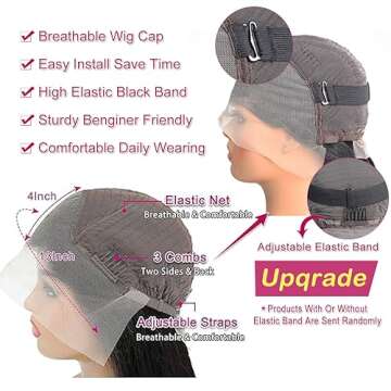 miniask 30 Inch Straight HD Lace Front Wigs Human Hair 13x4 Human Hair Wigs for Women Straight Lace Frontal Wigs Glueless Lace Front Wigs