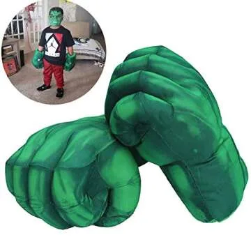 Superhero Plush Gloves for Kids Cosplay & Fun