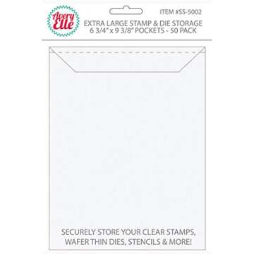 Avery Elle Stamp and Die Storage Pocket Bundle with Small, Large, and Extra Large Sizes (Set of 3 It...