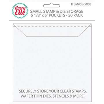 Avery Elle Stamp and Die Storage Pocket Bundle with Small, Large, and Extra Large Sizes (Set of 3 Items)