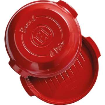 Emile Henry Modern Bread Cloche - Burgundy Ceramic Baker