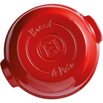 Emile Henry Modern Bread Cloche - Burgundy Ceramic Baker