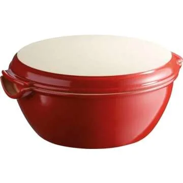 Emile Henry Modern Bread Cloche - Burgundy Ceramic Baker