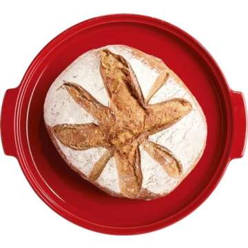 Emile Henry Modern Bread Cloche - Burgundy Ceramic Baker
