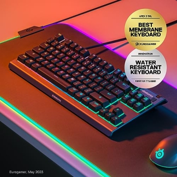 SteelSeries Apex 3 TKL Fast-Response RGB Gaming Keyboard