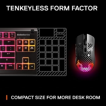 SteelSeries Apex 3 TKL Fast-Response RGB Gaming Keyboard
